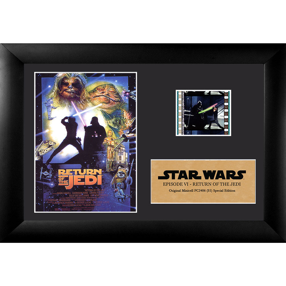 Star Wars Episode VI Return of the Jedi Authentic Minicell FilmCells Framed Desktop Presentation USFC2406