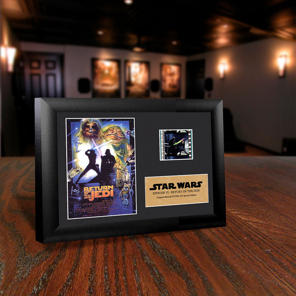 Star Wars Episode VI Return of the Jedi Authentic Minicell FilmCells Framed Desktop Presentation USFC2406