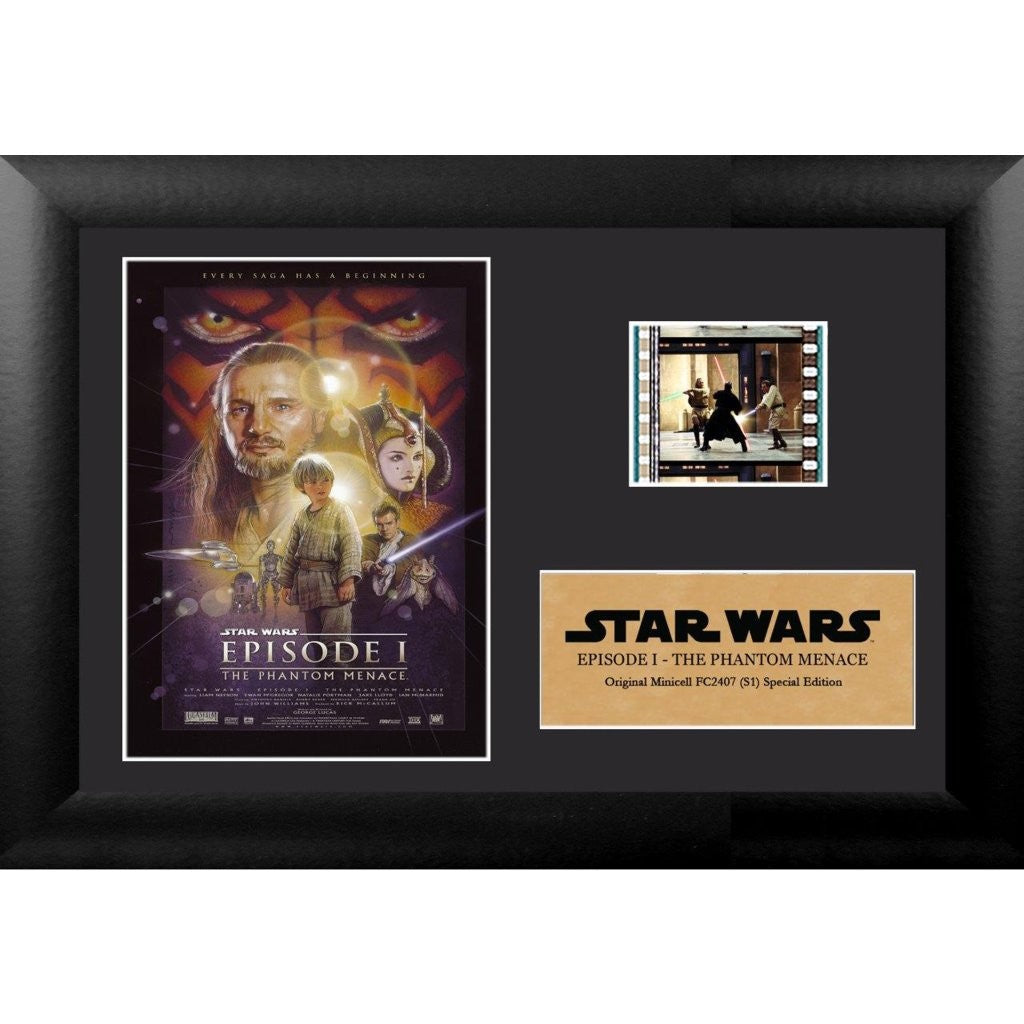 Star Wars Episode I The Phantom Menace Minicell FilmCells Framed Desktop Presentation USFC2407