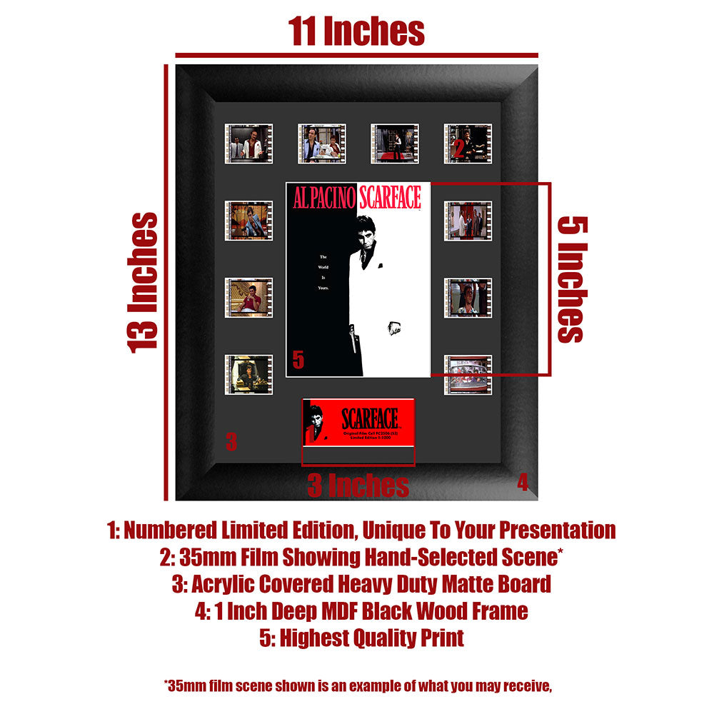 Scarface (S3) Limited Edition Mini Montage Framed FilmCells Presentation USFC2506