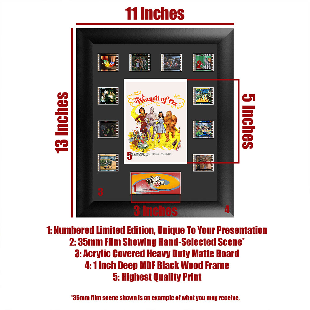 The Wizard of Oz (S3) Limited Edition Mini Montage Framed FilmCells Presentation USFC5026