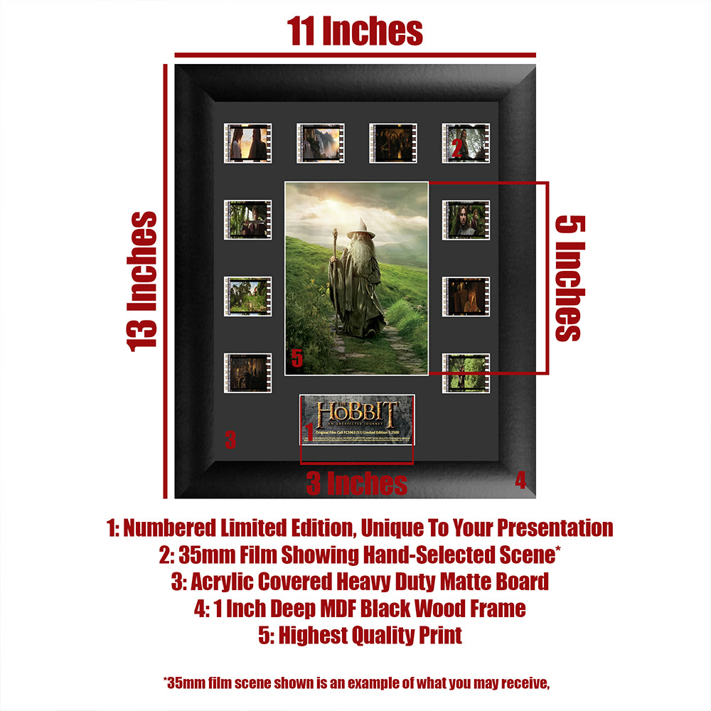 THE HOBBIT: AN UNEXPECTED JOURNEY (S1) Limited Edition Mini Montage Framed FilmCells Presentation USFC5963