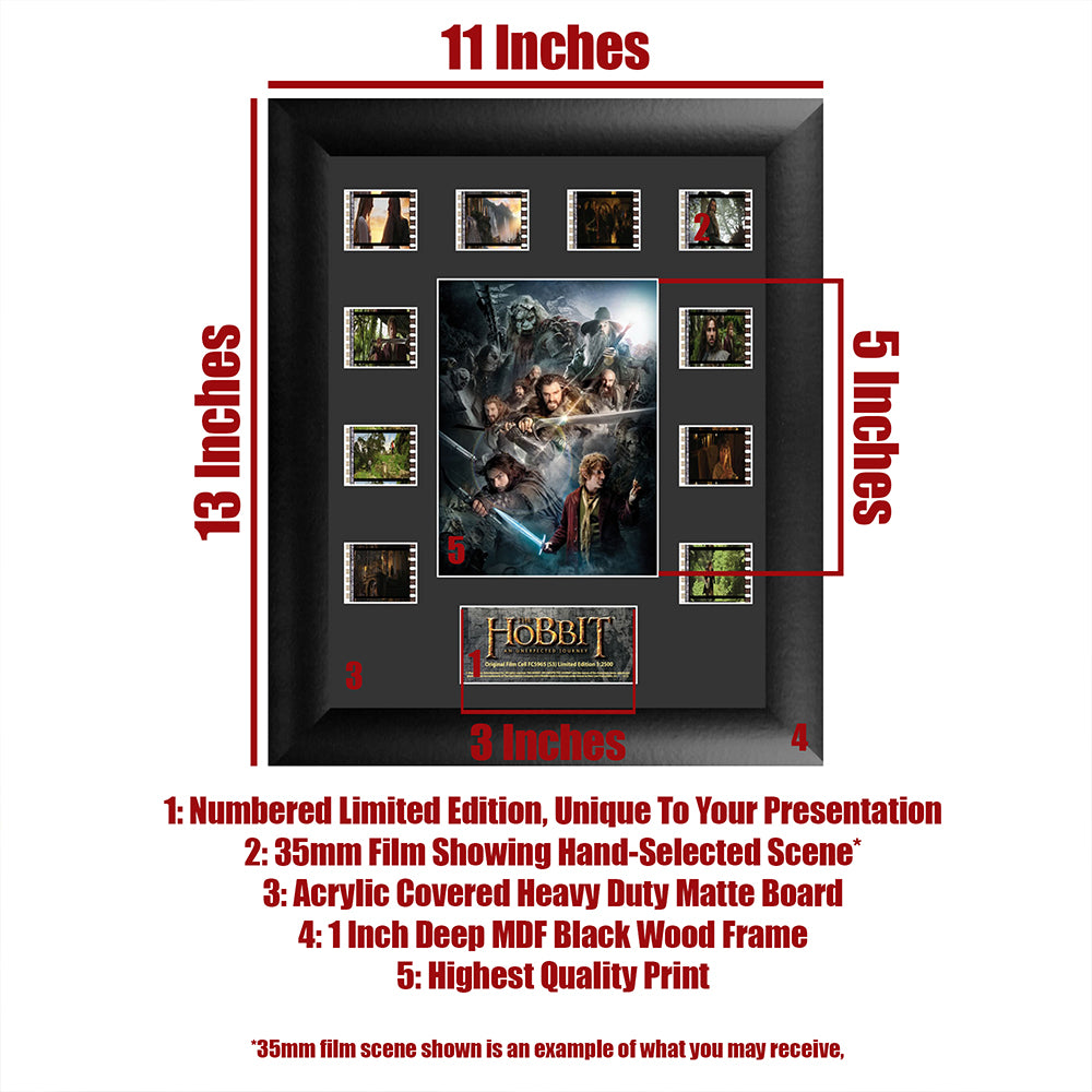 THE HOBBIT: AN UNEXPECTED JOURNEY (S3) Limited Edition Mini Montage Framed FilmCells Presentation USFC5965