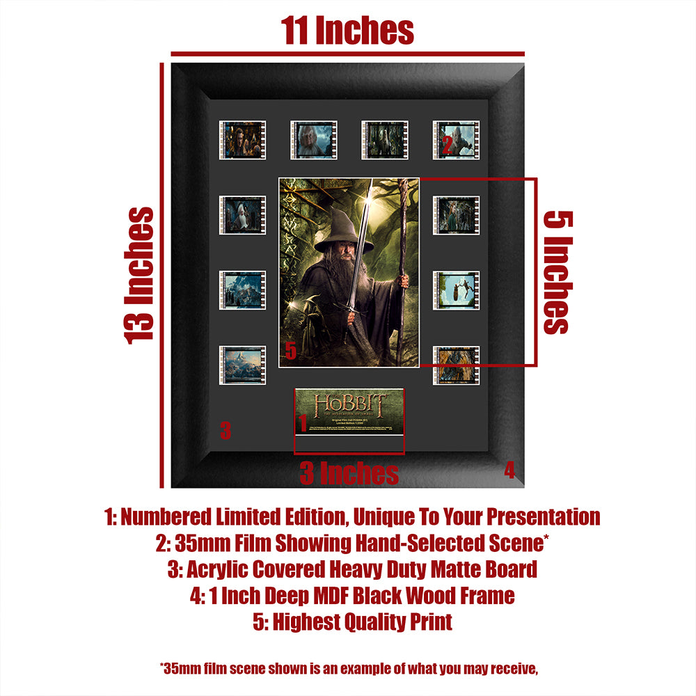 THE HOBBIT: THE DESOLATION OF SMAUG (S1) Limited Edition Mini Montage Framed FilmCells Presentation USFC6084