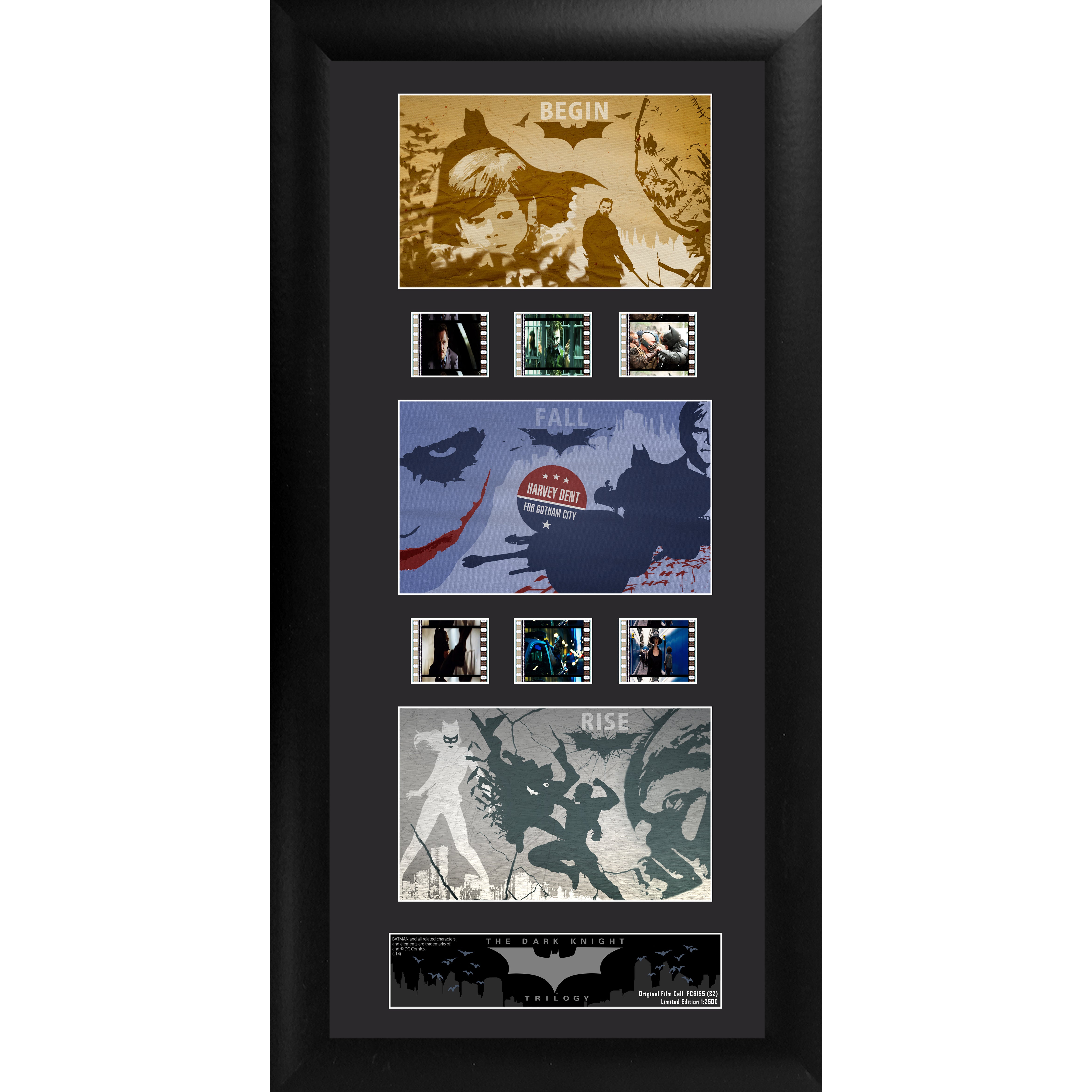 Batman The Dark Knight Trilogy (S2) Limited Edition Trio FilmCells™ Presentation USFC6155