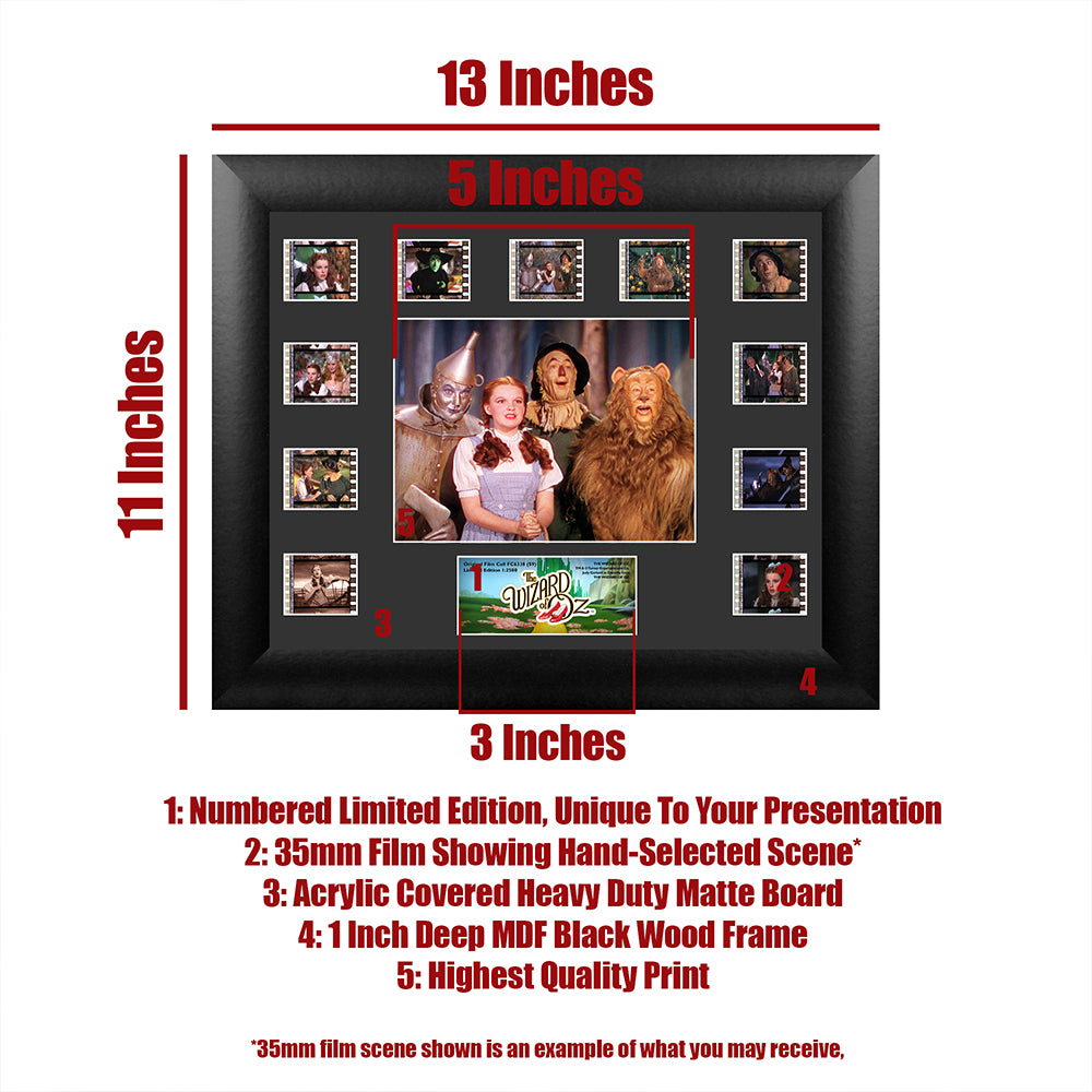 The Wizard of Oz (S9) Limited Edition Mini Montage Framed FilmCells Presentation USFC6338