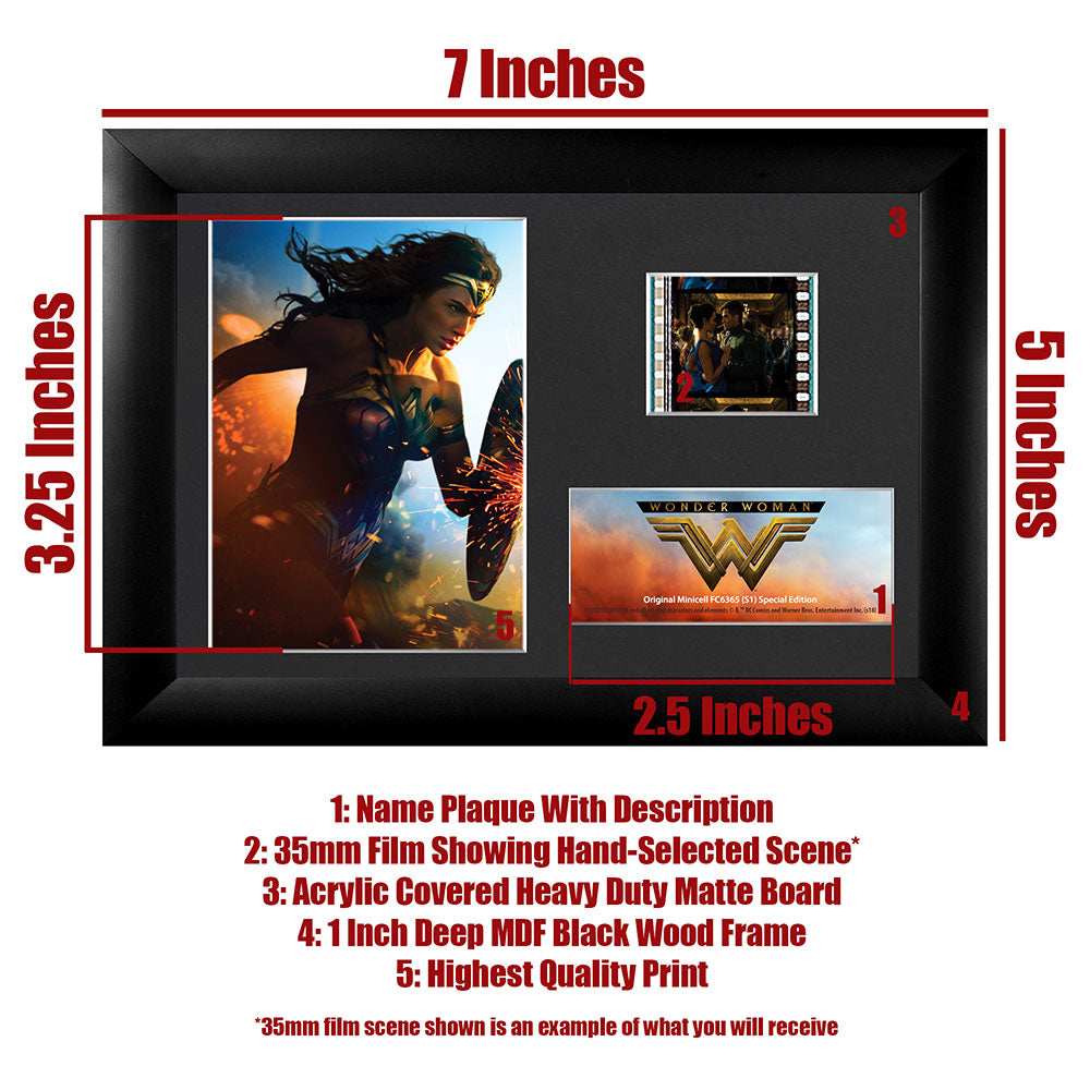 Wonder Woman (Ancient Shield) (S1) Minicell FilmCells Framed Desktop Presentation USFC6365