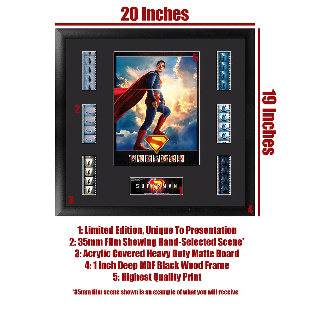 Superman (2025) (Symbol of Hope) FilmCells™ Presentation Limited Edition Montage Framed Art USFC6608