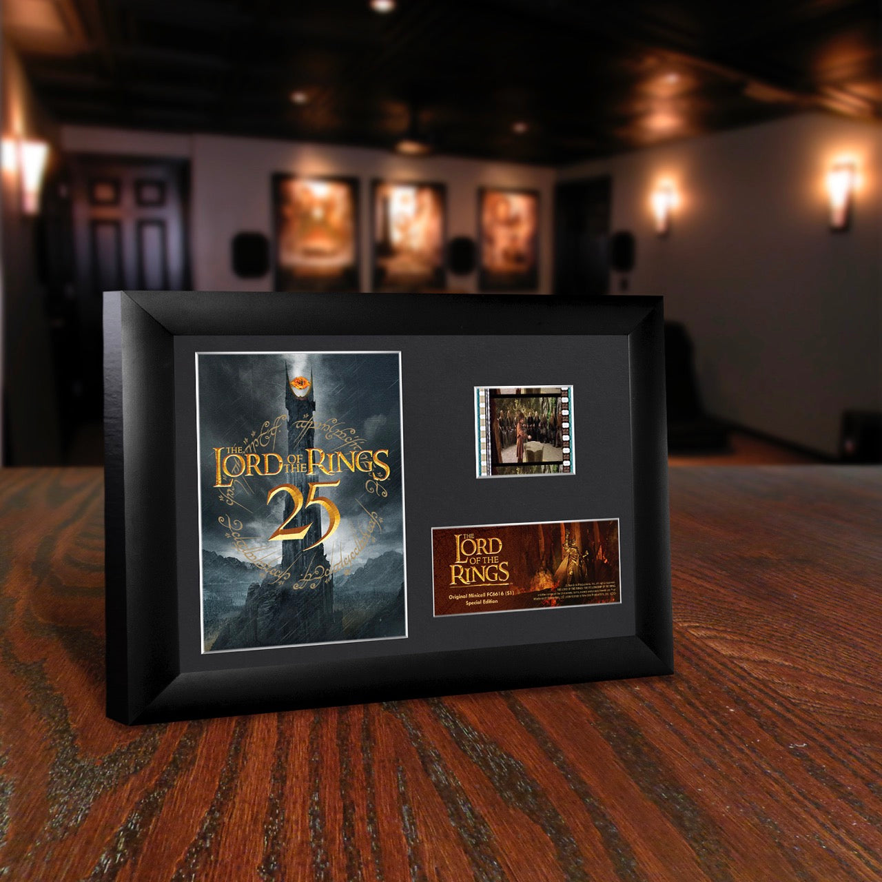 The Lord of the Rings: The Fellowship of the Ring 25th Anniversary (Flame of Mordor) Minicell FilmCells™ Framed Desktop Presentation USFC6616