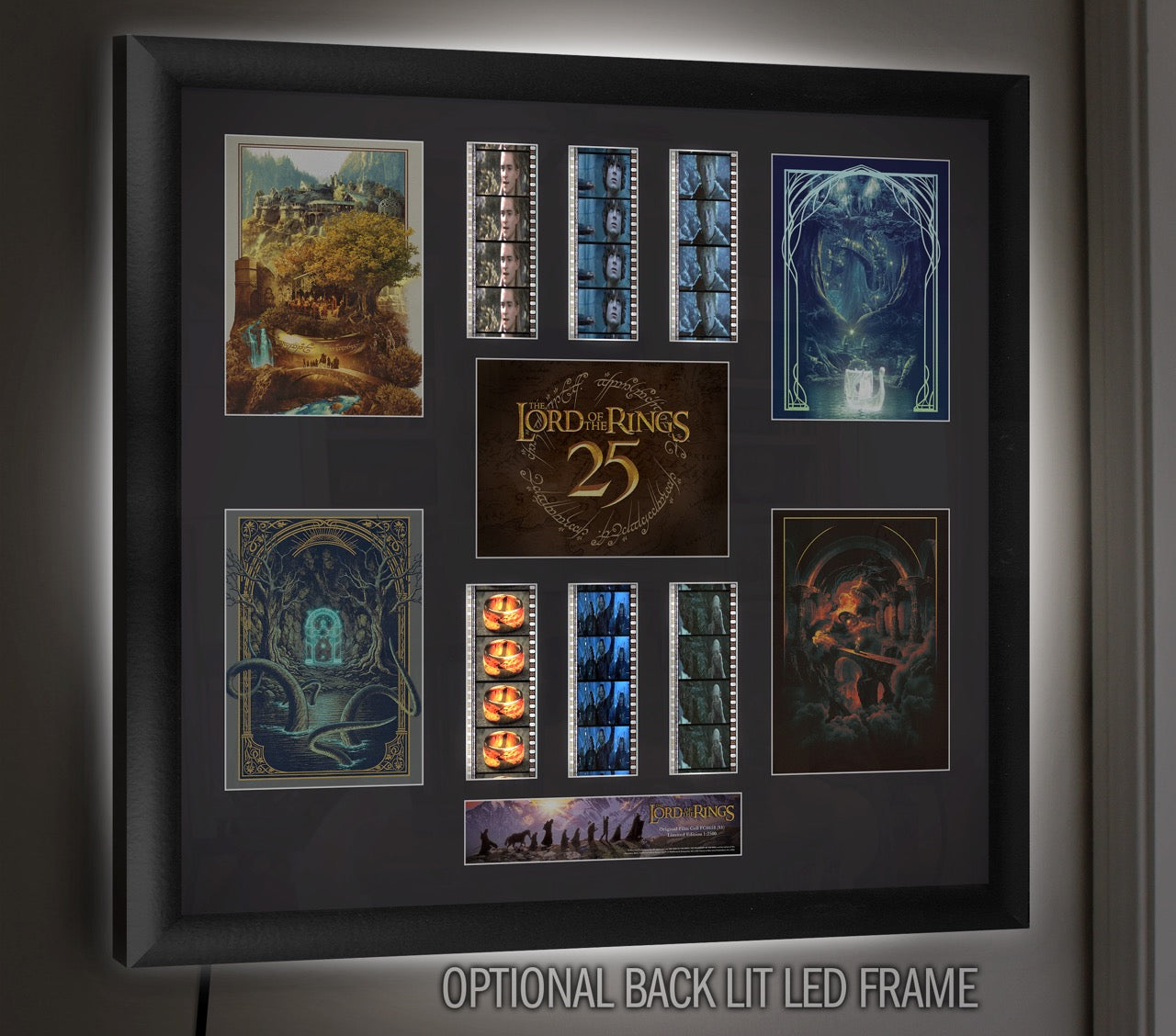 The Lord of the Rings: The Fellowship of the Ring 25th Anniversary (Journey Through Middle-Earth) FilmCells™ Presentation Limited Edition Montage Framed Art USFC6618