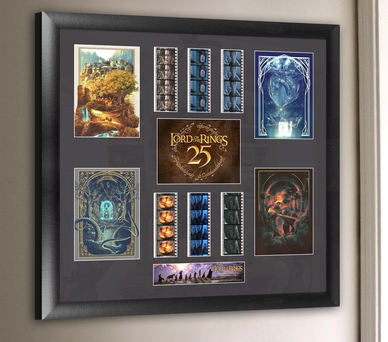 The Lord of the Rings: The Fellowship of the Ring 25th Anniversary (Journey Through Middle-Earth) FilmCells™ Presentation Limited Edition Montage Framed Art USFC6618