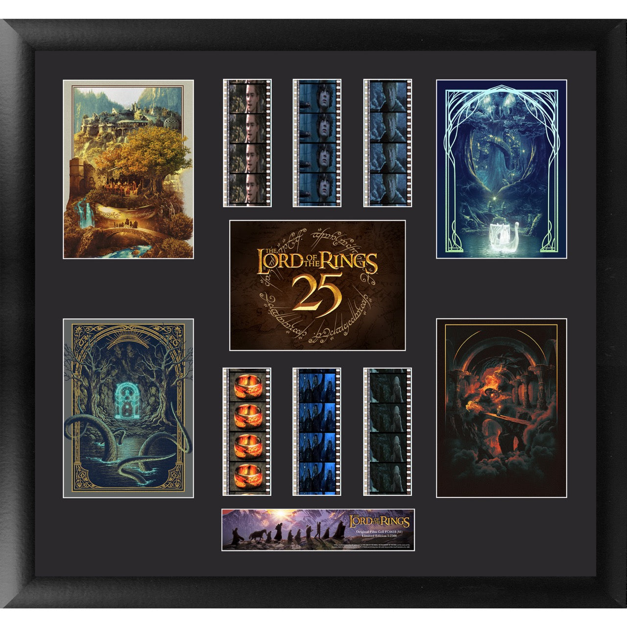 The Lord of the Rings: The Fellowship of the Ring 25th Anniversary (Journey Through Middle-Earth) FilmCells™ Presentation Limited Edition Montage Framed Art USFC6618