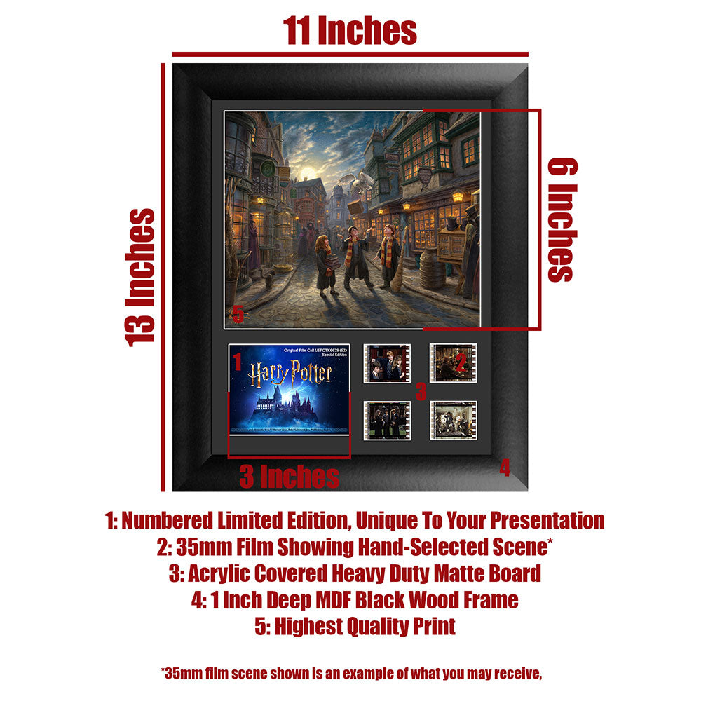 Thomas Kinkade Studios Harry Potter (Diagon Alley) Double Framed FilmCells™ Presentation USFC6628