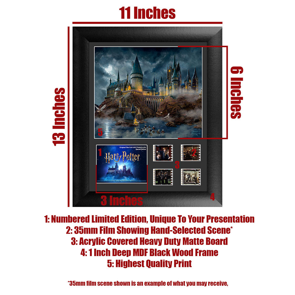 Thomas Kinkade Studios Harry Potter (Hogwarts At Night) Double Framed FilmCells™ Presentation USFC6629