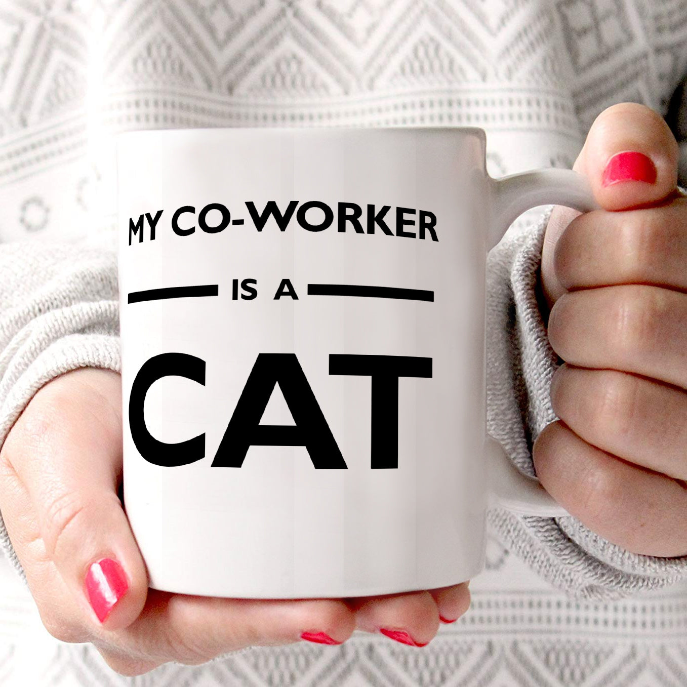 Career Collection (My Co-worker is a Cat) 11 oz Ceramic Mug WMUG1114