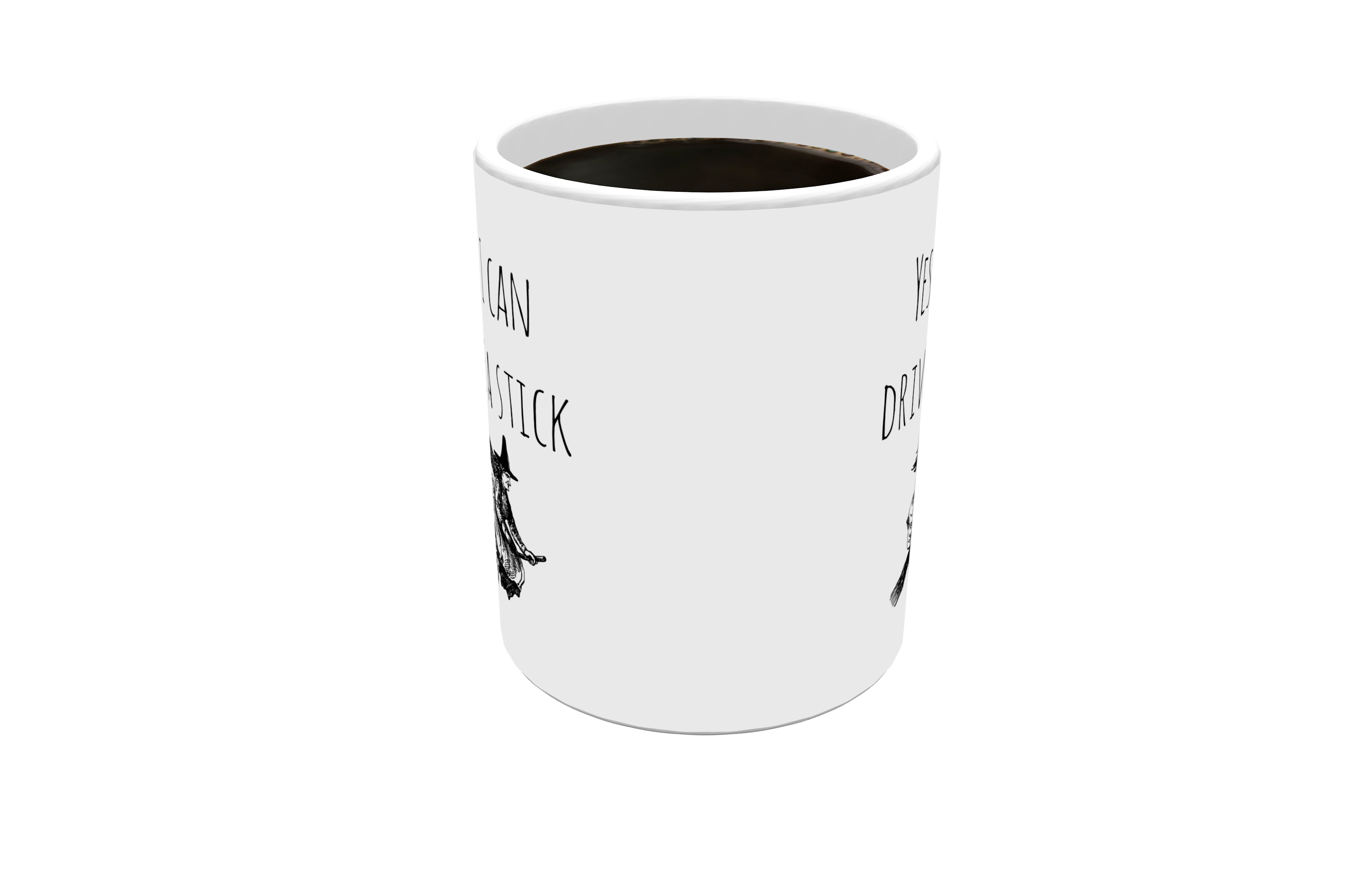 Halloween Collection (Halloween - I Can Drive Stick) 11 oz Ceramic Mug WMUG1172
