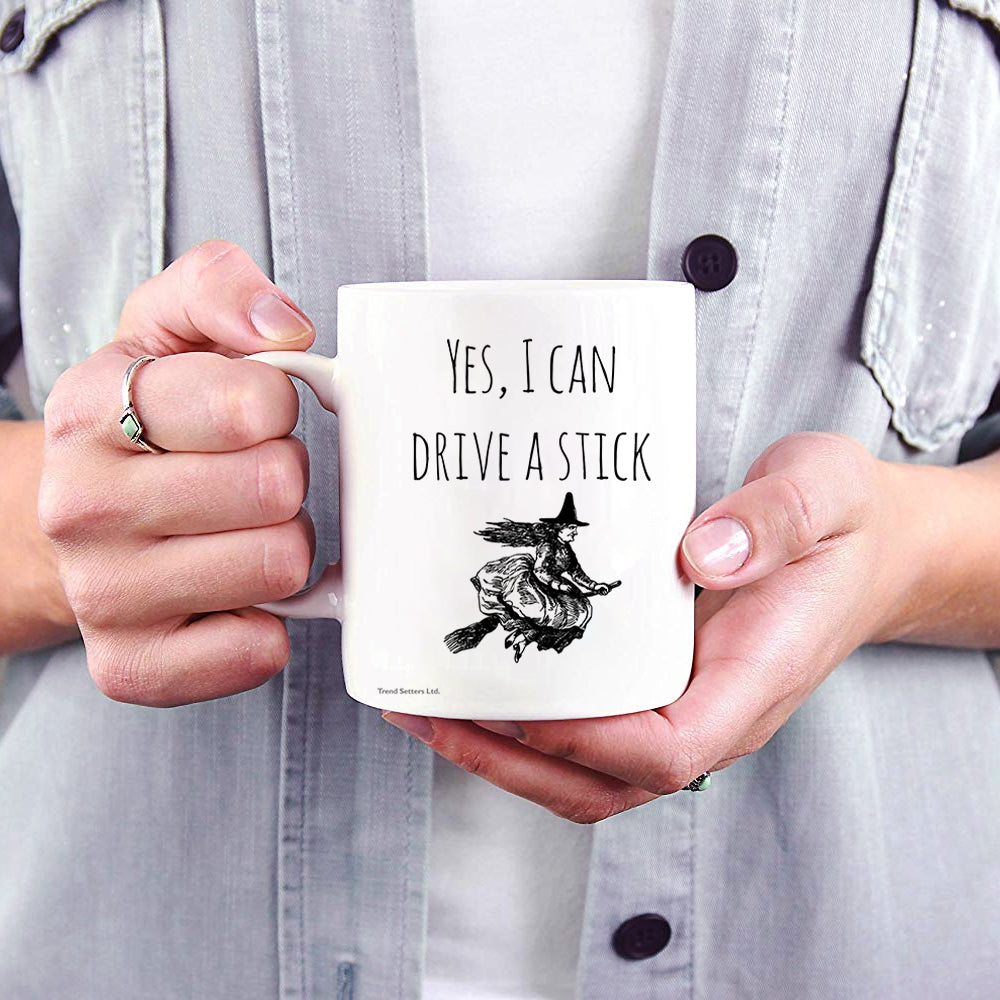 Halloween Collection (Halloween - I Can Drive Stick) 11 oz Ceramic Mug WMUG1172