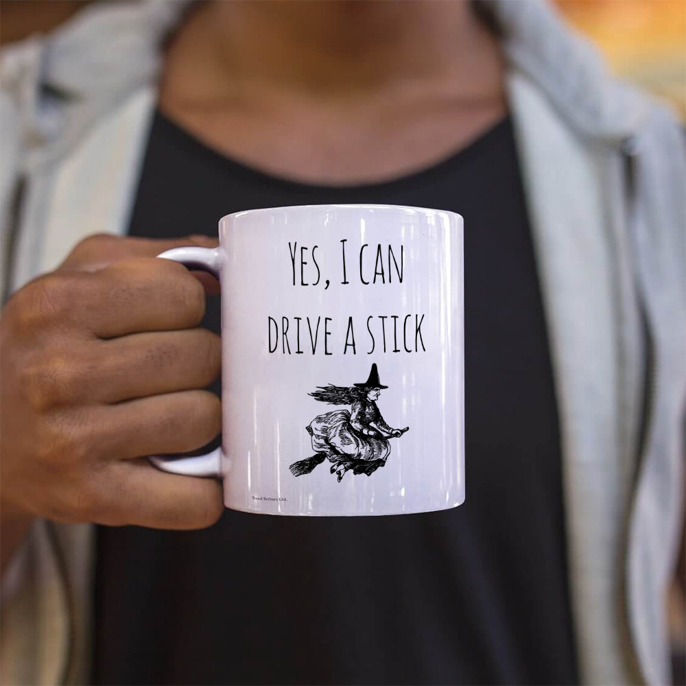 Halloween Collection (Halloween - I Can Drive Stick) 11 oz Ceramic Mug WMUG1172