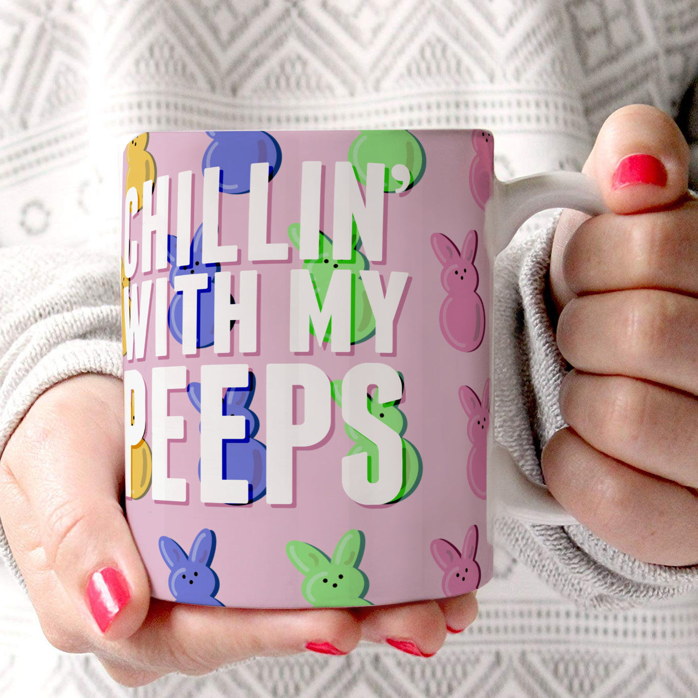 Easter Collection  (Chillin With My Peeps) 11 oz Ceramic Mug WMUG1271