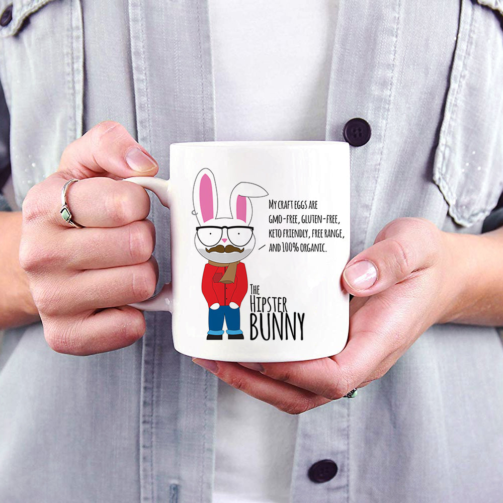 Easter Collection  (Hipster Bunny) 11 oz Ceramic Mug WMUG1274