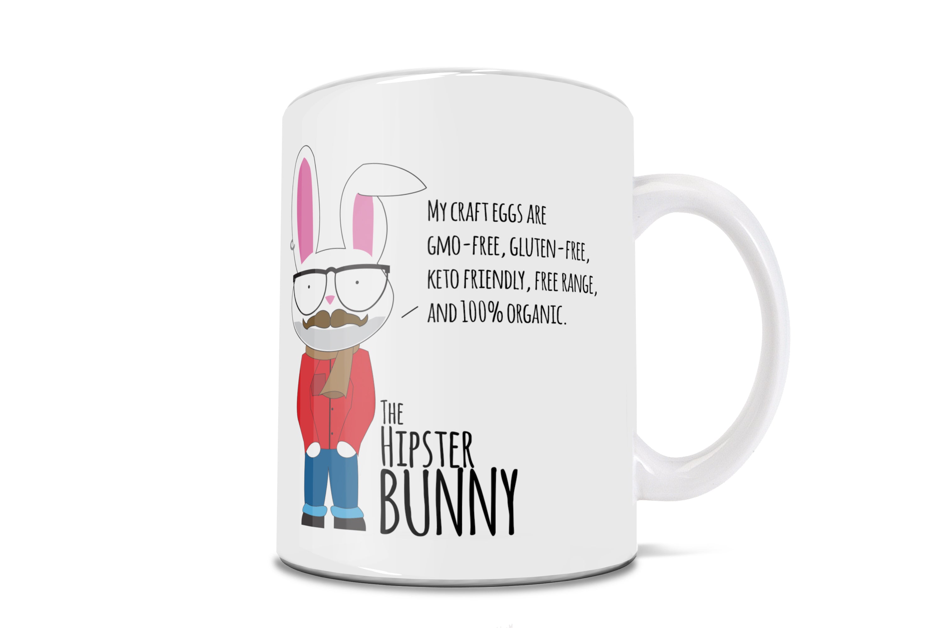 Easter Collection  (Hipster Bunny) 11 oz Ceramic Mug WMUG1274