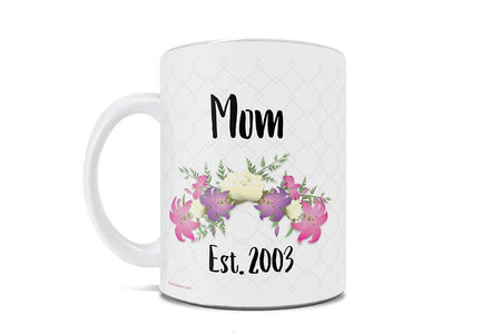 Mother's Day Collection (Floral Arrangement – Personalized) 11 oz White Ceramic Mug
