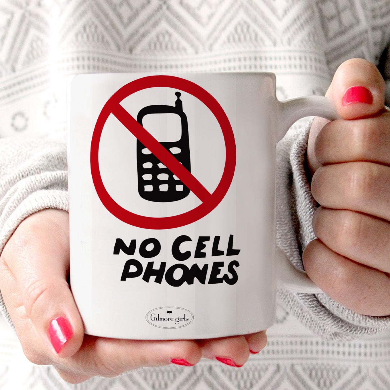 Gilmore Girls (No Cell Phones at Lukes) 11 oz Ceramic Mug WMUG1388