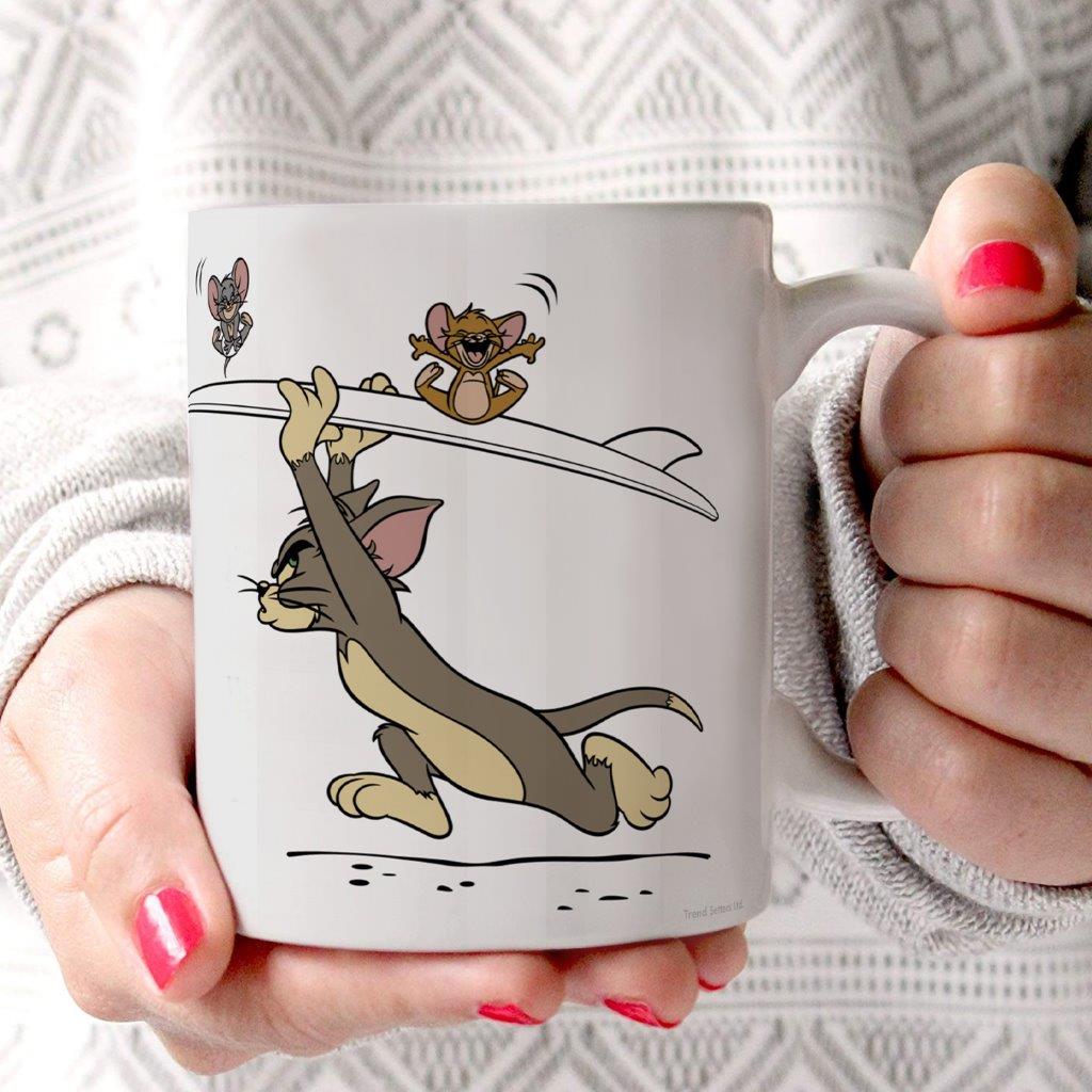 Tom and Jerry (Surfing) 11 oz Ceramic Mug WMUG1451