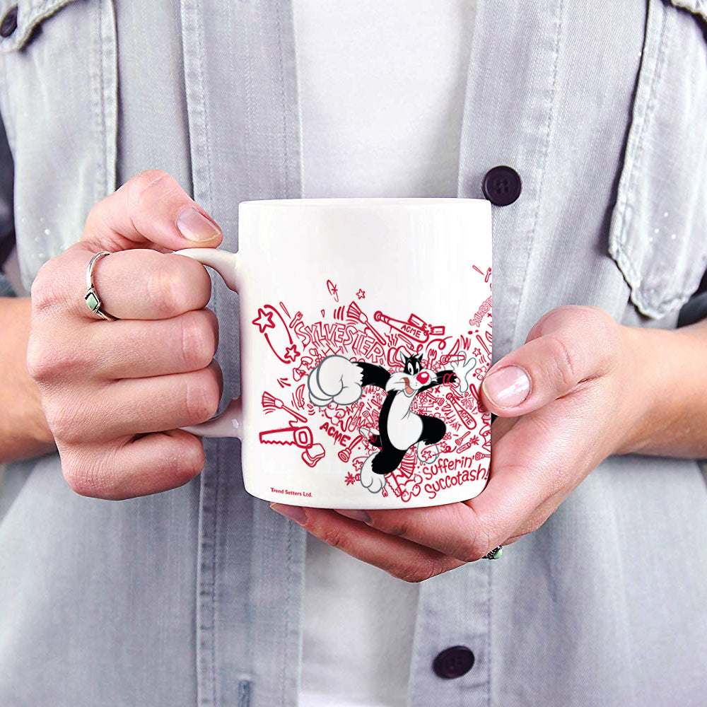 Looney Tunes (Sylvester Acme Action) 11 oz Ceramic Mug WMUG1461