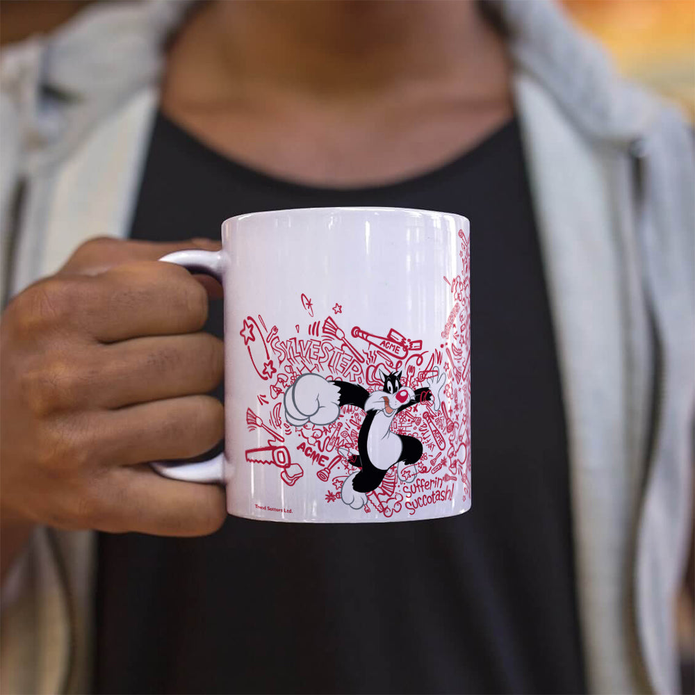 Looney Tunes (Sylvester Acme Action) 11 oz Ceramic Mug WMUG1461