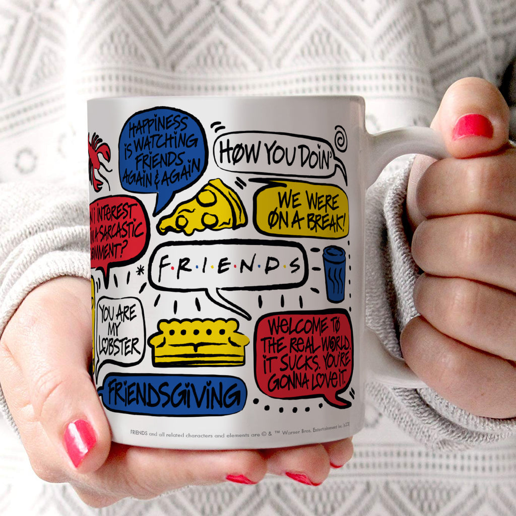 Friends: The Television Show 30th Anniversary (30th Anniversary Quotes) White Ceramic Mug WMUG1616