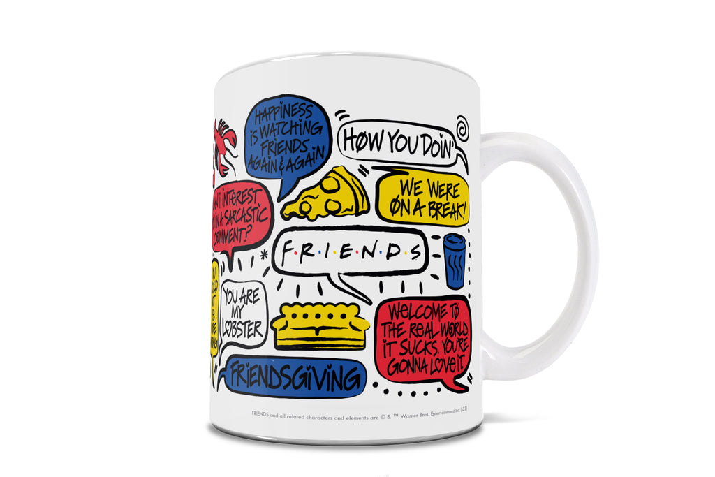 Friends: The Television Show 30th Anniversary (30th Anniversary Quotes) White Ceramic Mug WMUG1616