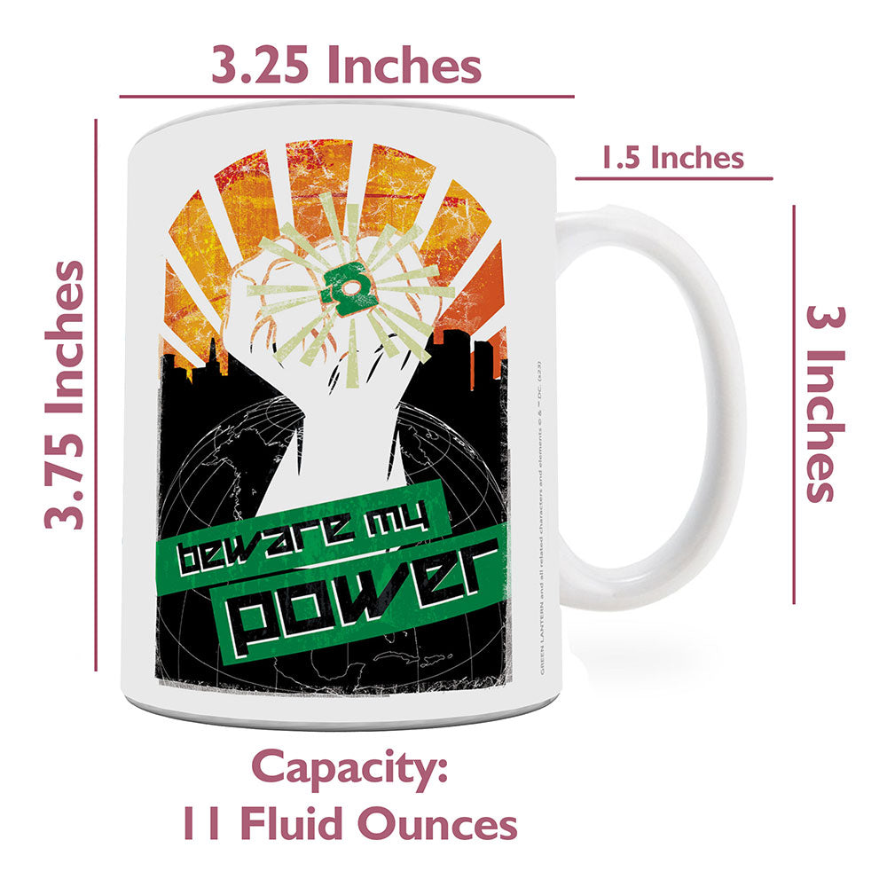 DC Comics Green Lantern (Beware My Power) 11 oz White Ceramic Mug WMUG1625