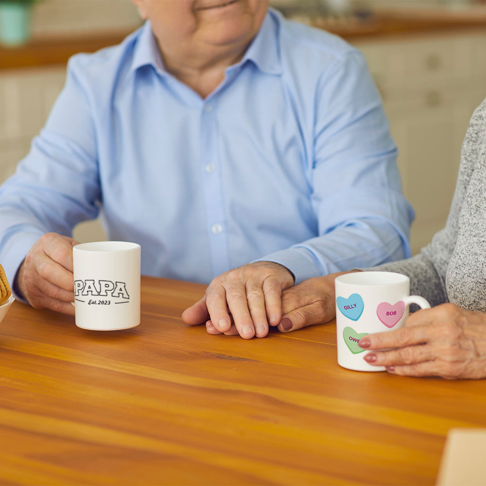 Family Collection (Grandma’s Sweethearts - Personalized) White Ceramic Mug WMUG1637