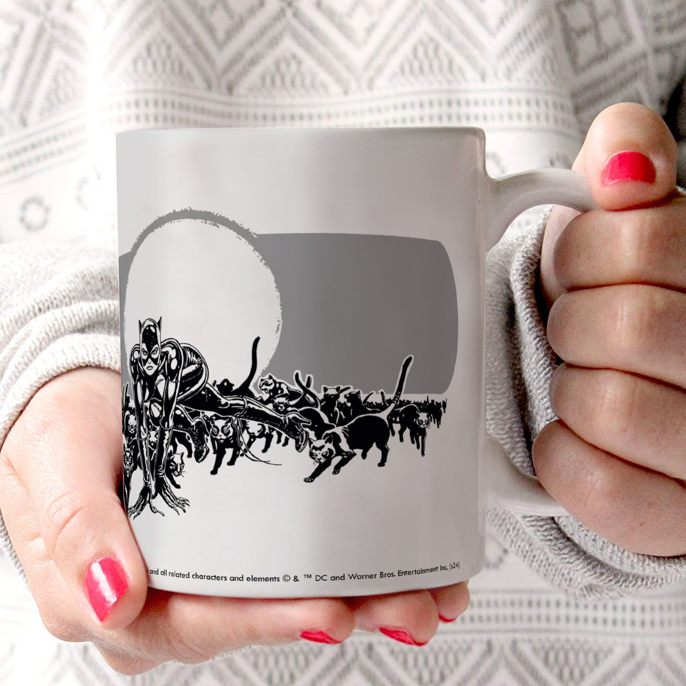 Batman 85th Anniversary (Batman Returns - Catwoman) 11 oz White Ceramic Mug WMUG1643