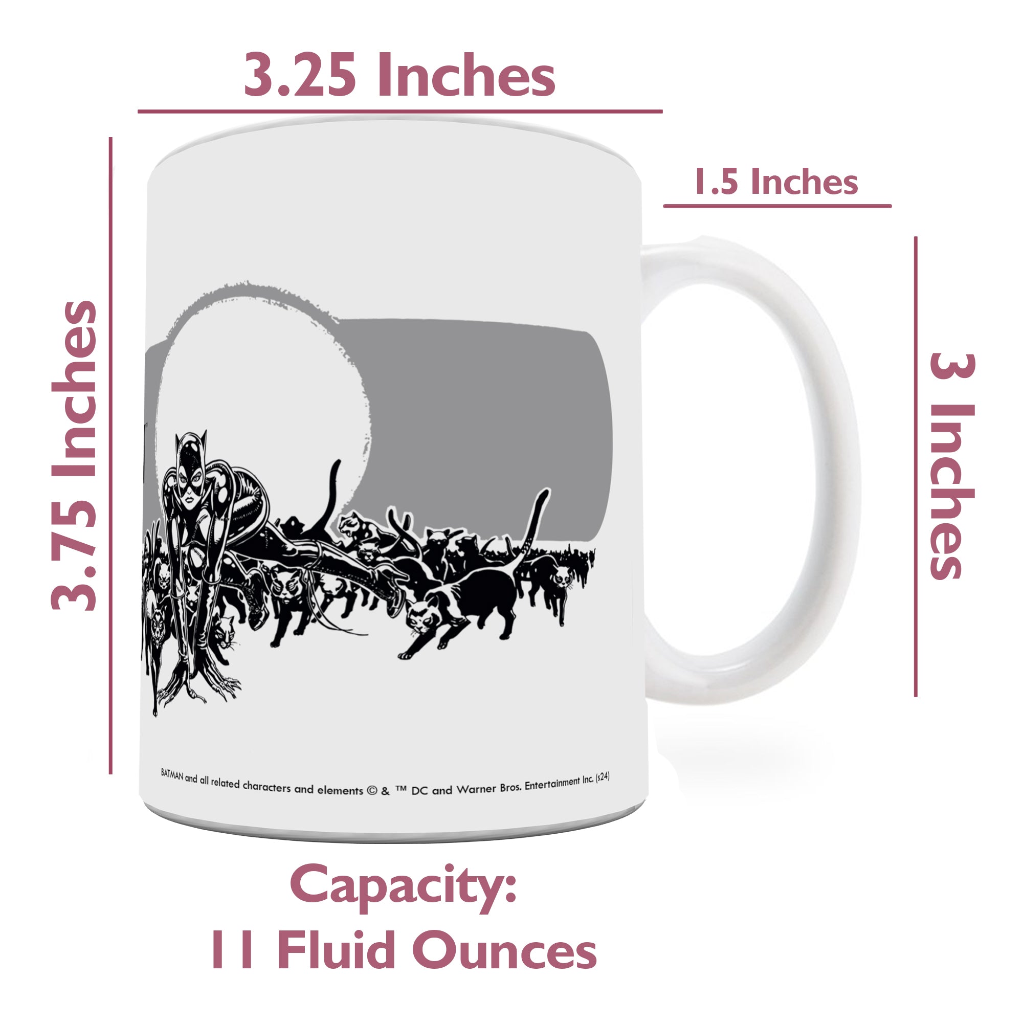 Batman 85th Anniversary (Batman Returns - Catwoman) 11 oz White Ceramic Mug WMUG1643
