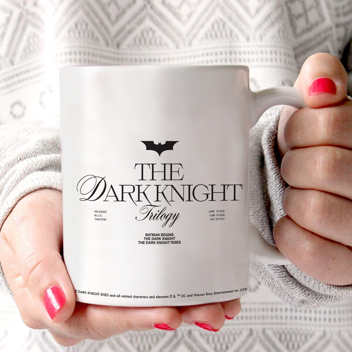 Batman 85th Anniversary (The Dark Knight Trilogy) 11 oz White Ceramic Mug WMUG1647