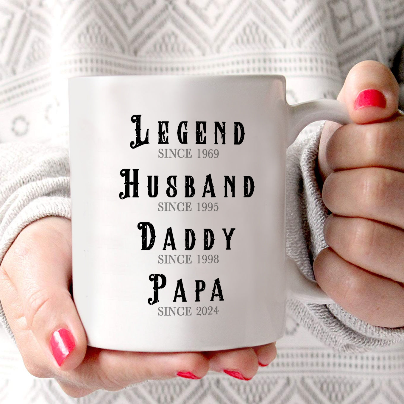 Family Collection (Legendary Man - Personalized) White Ceramic Mug