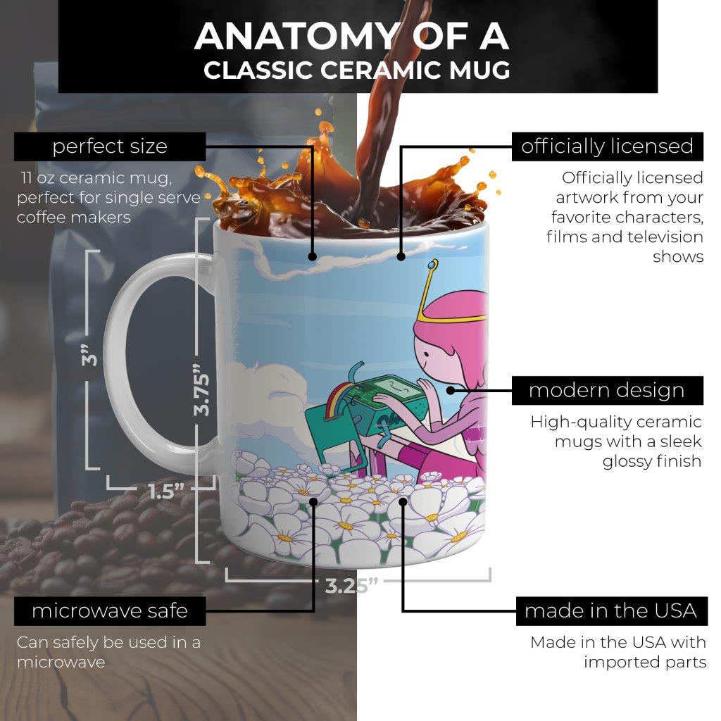 Adventure Time (Princess Bubblegum & Marceline) 11 oz White Ceramic Mug WMUG1760