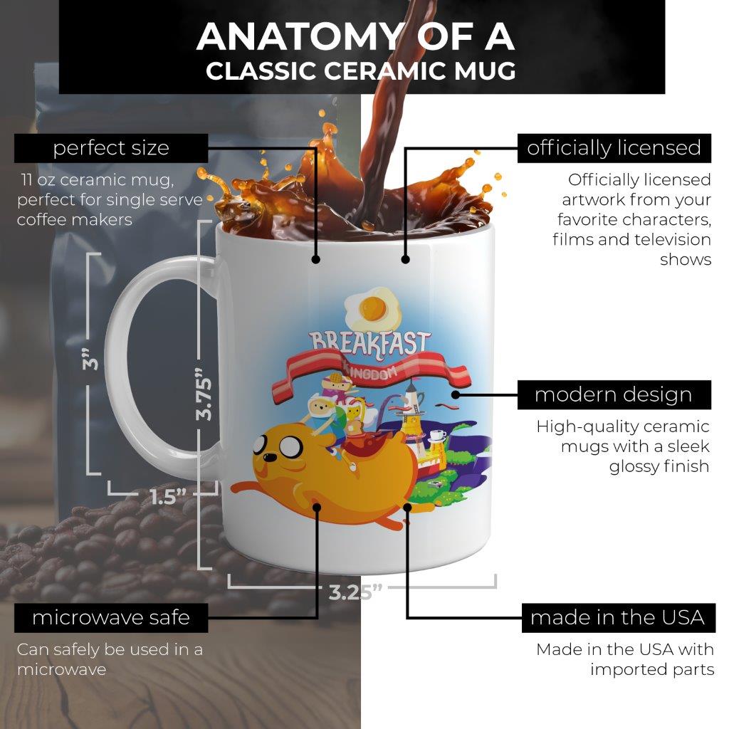 Adventure Time (Breakfast Kingdom) 11 oz White Ceramic Mug WMUG1761