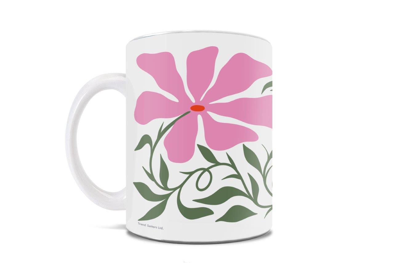 Trend Setters Original (Pink Floral) 11 oz White Ceramic Mug WMUG1770