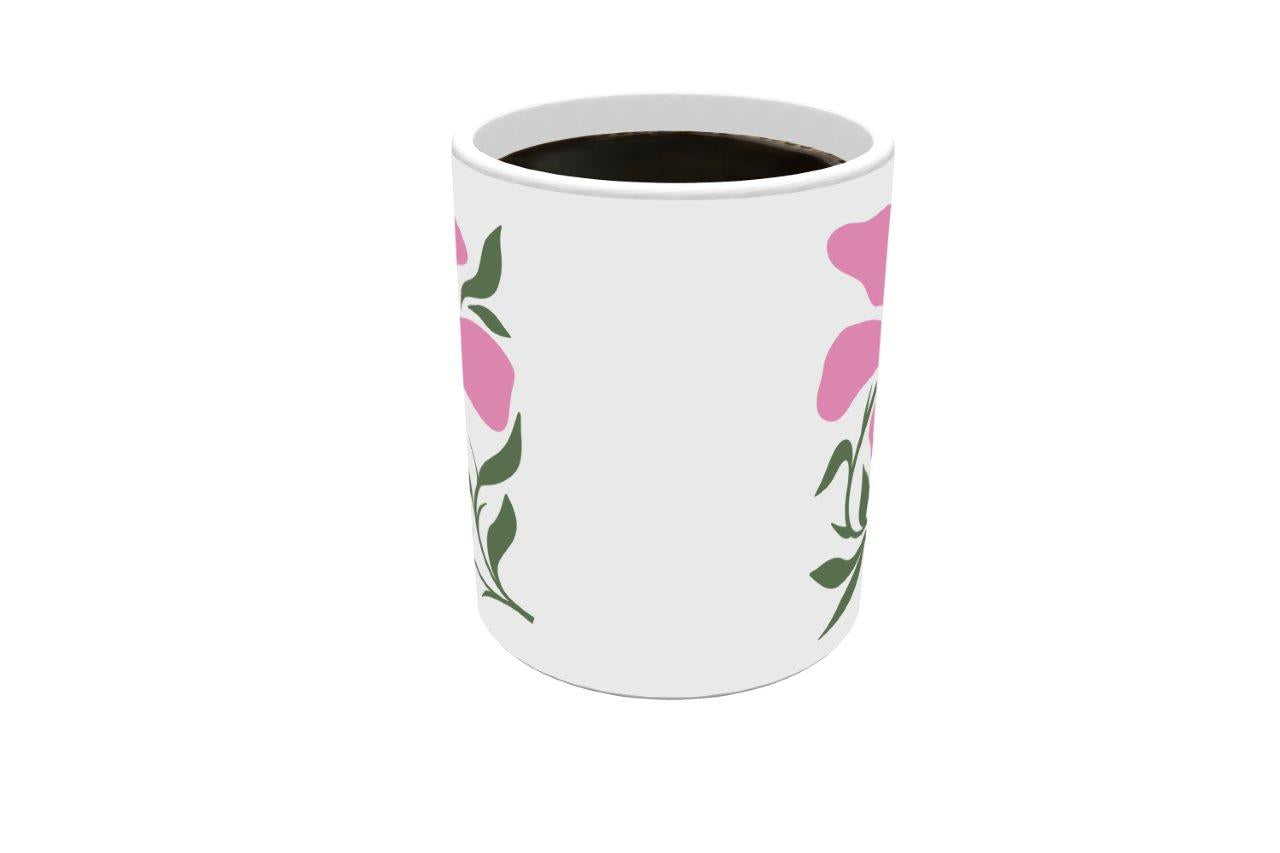 Trend Setters Original (Pink Floral) 11 oz White Ceramic Mug WMUG1770