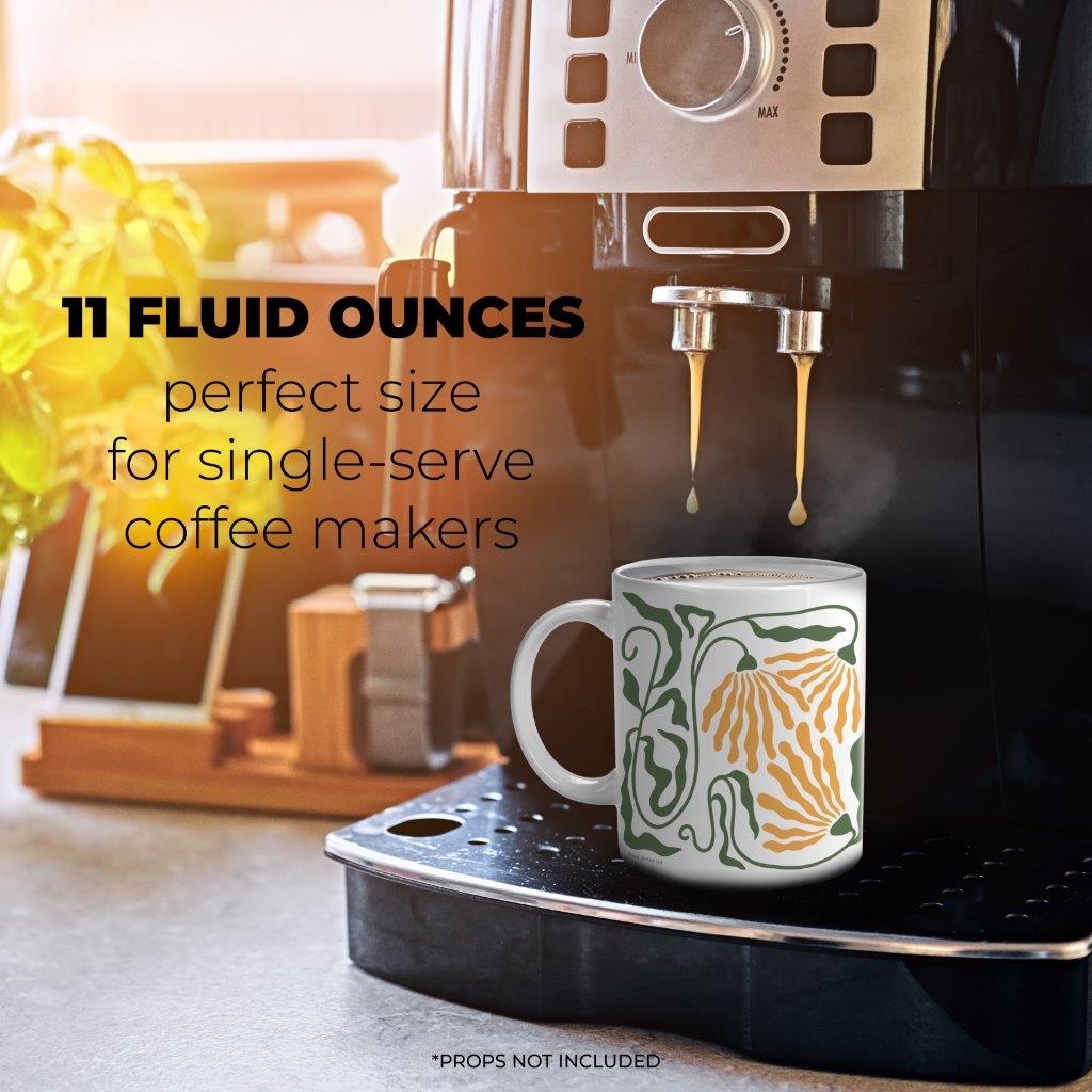 Trend Setters Original (Wavy Daisy) 11 oz White Ceramic Mug WMUG1771