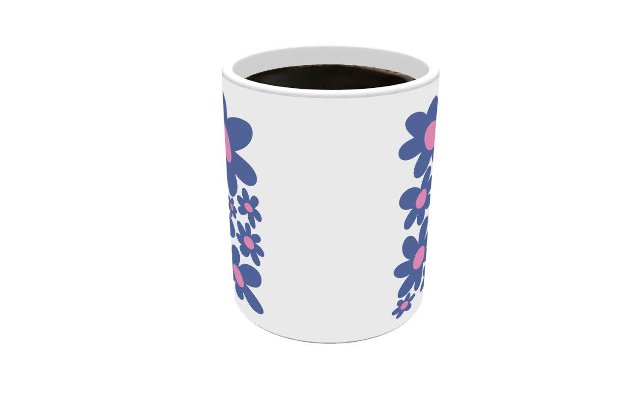 Trend Setters Original (Blue Flowers) 11 oz White Ceramic Mug WMUG1772