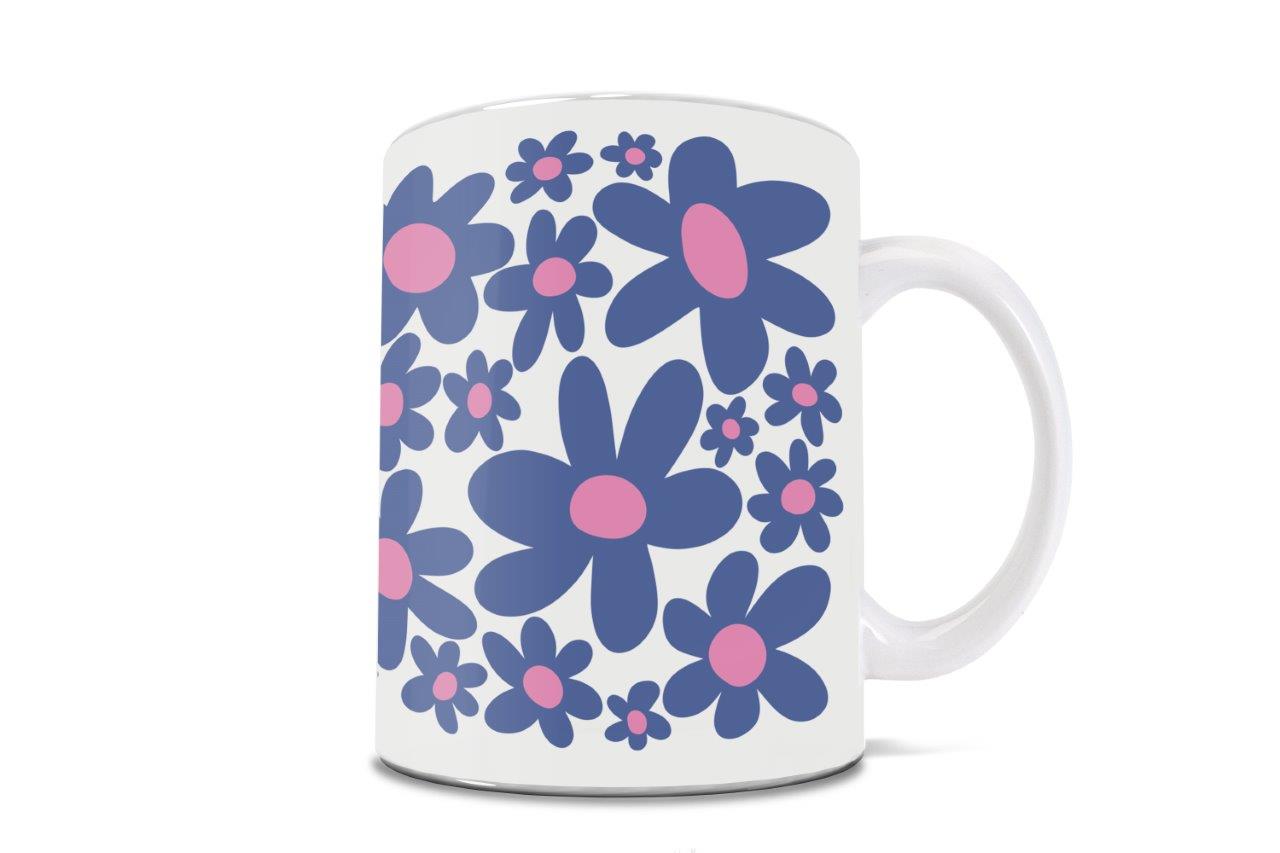 Trend Setters Original (Blue Flowers) 11 oz White Ceramic Mug WMUG1772
