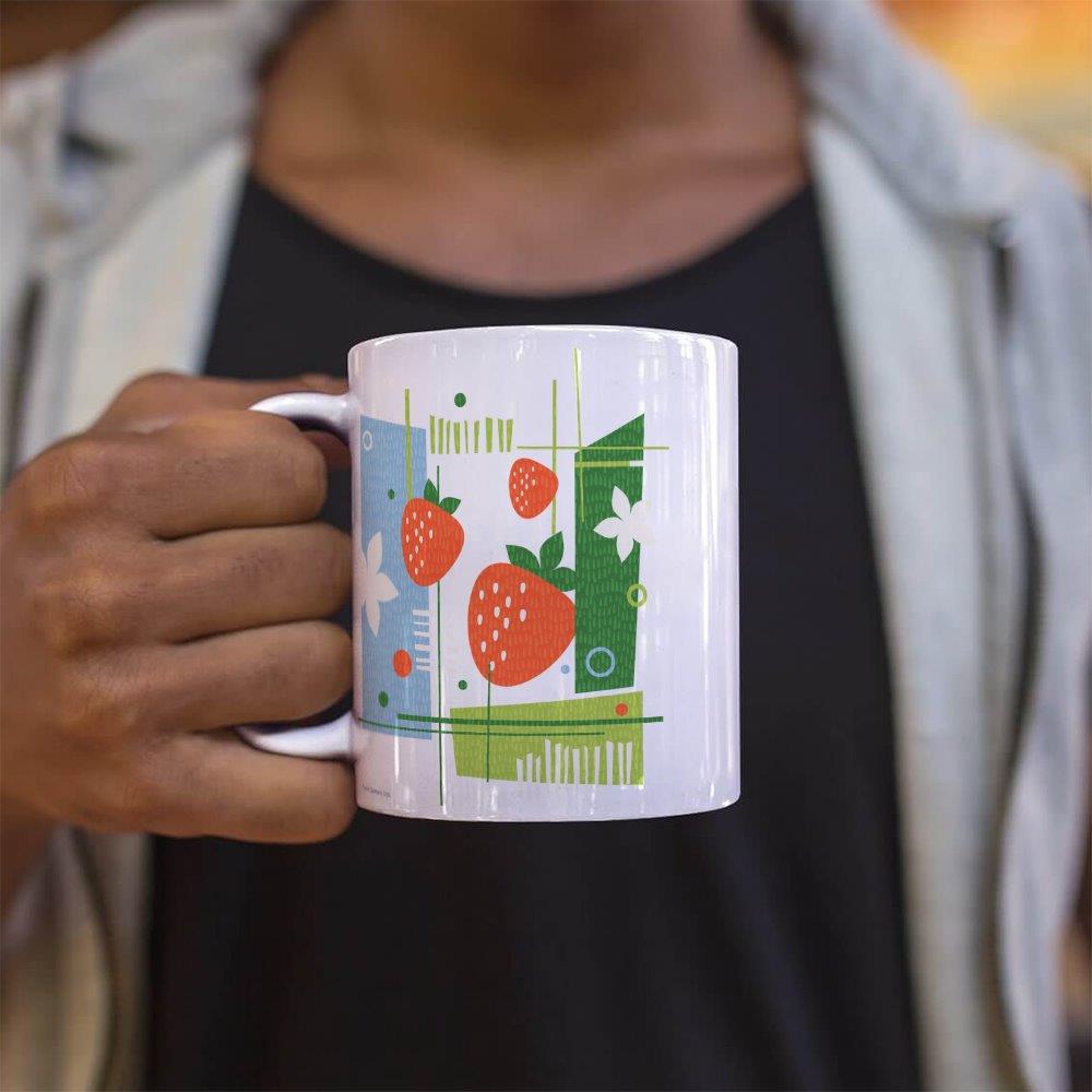 Trend Setters Original (Strawberry Summer) 11 oz White Ceramic Mug WMUG1773