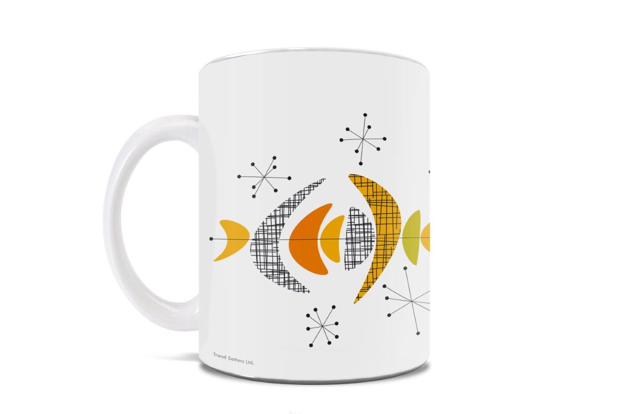 Trend Setters Original (Mid-Century Modern Atomic) 11 oz White Ceramic Mug WMUG1774