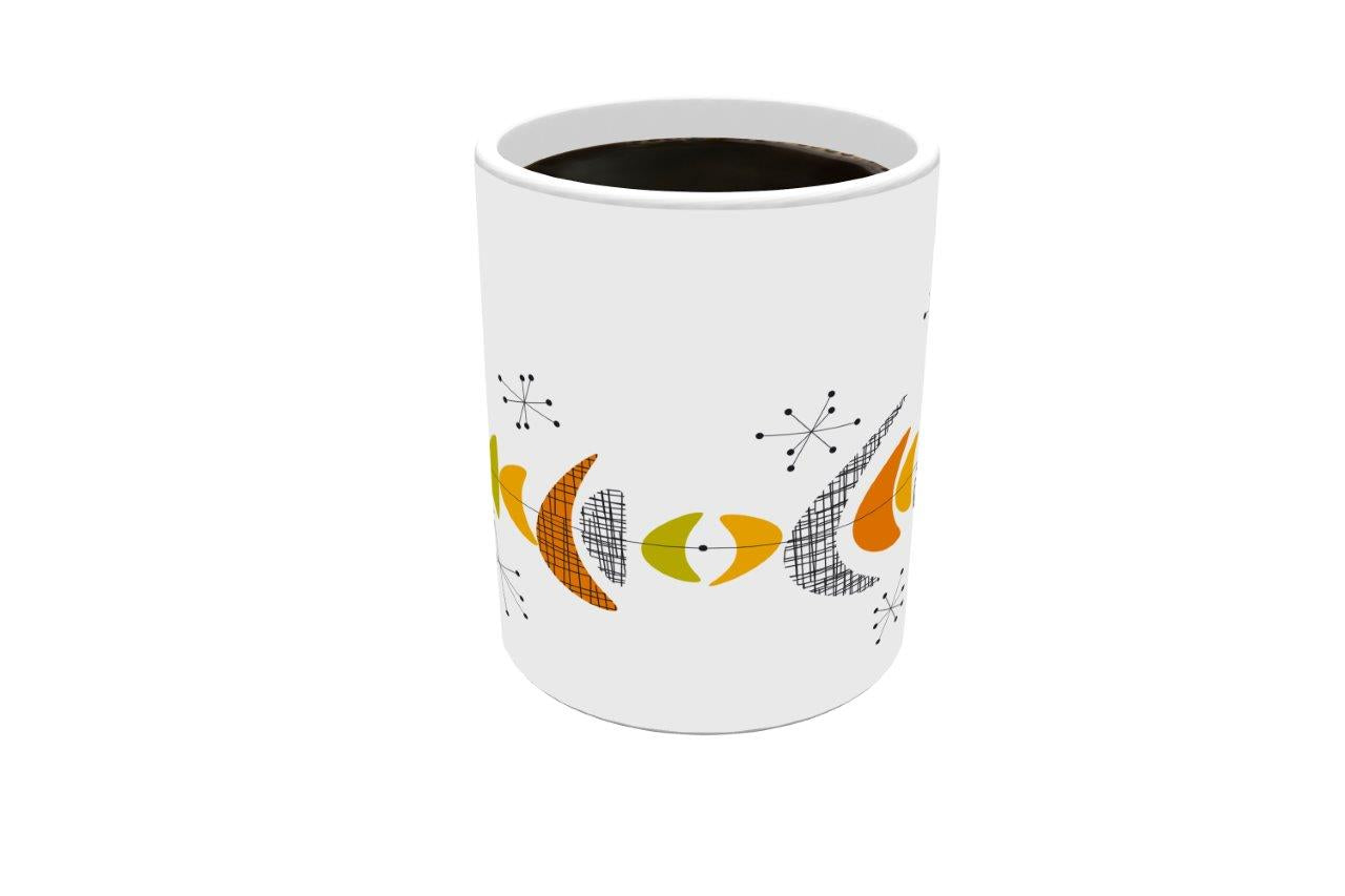 Trend Setters Original (Mid-Century Modern Atomic) 11 oz White Ceramic Mug WMUG1774