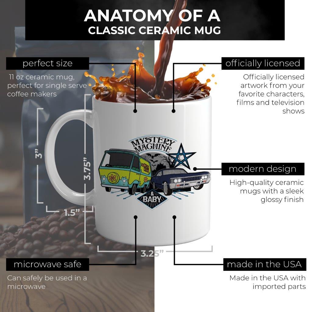 Supernatural (Scoobynatural) 11 oz White Ceramic Mug WMUG1777