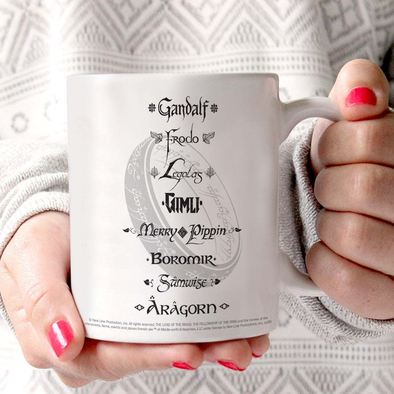 The Lord of the Rings: The Fellowship of the Ring 25th Anniversary (25 Years of Fellowship) 11 oz White Ceramic Mug WMUG1790